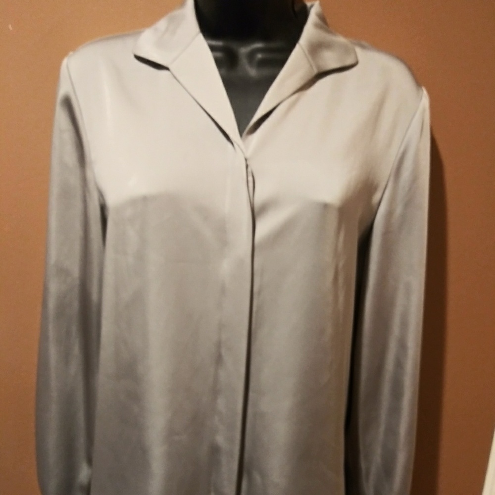 LS1 Chaus & Co. Gray Blouse Sz 6